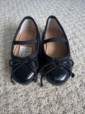 Polo by Ralph Lauren Black Patent Mary Jane Shoes with Bow
